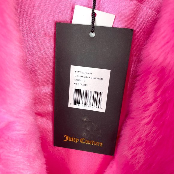 Juicy Couture Black Label Hot Pink Faux Fur Jacket - Picture 11 of 15